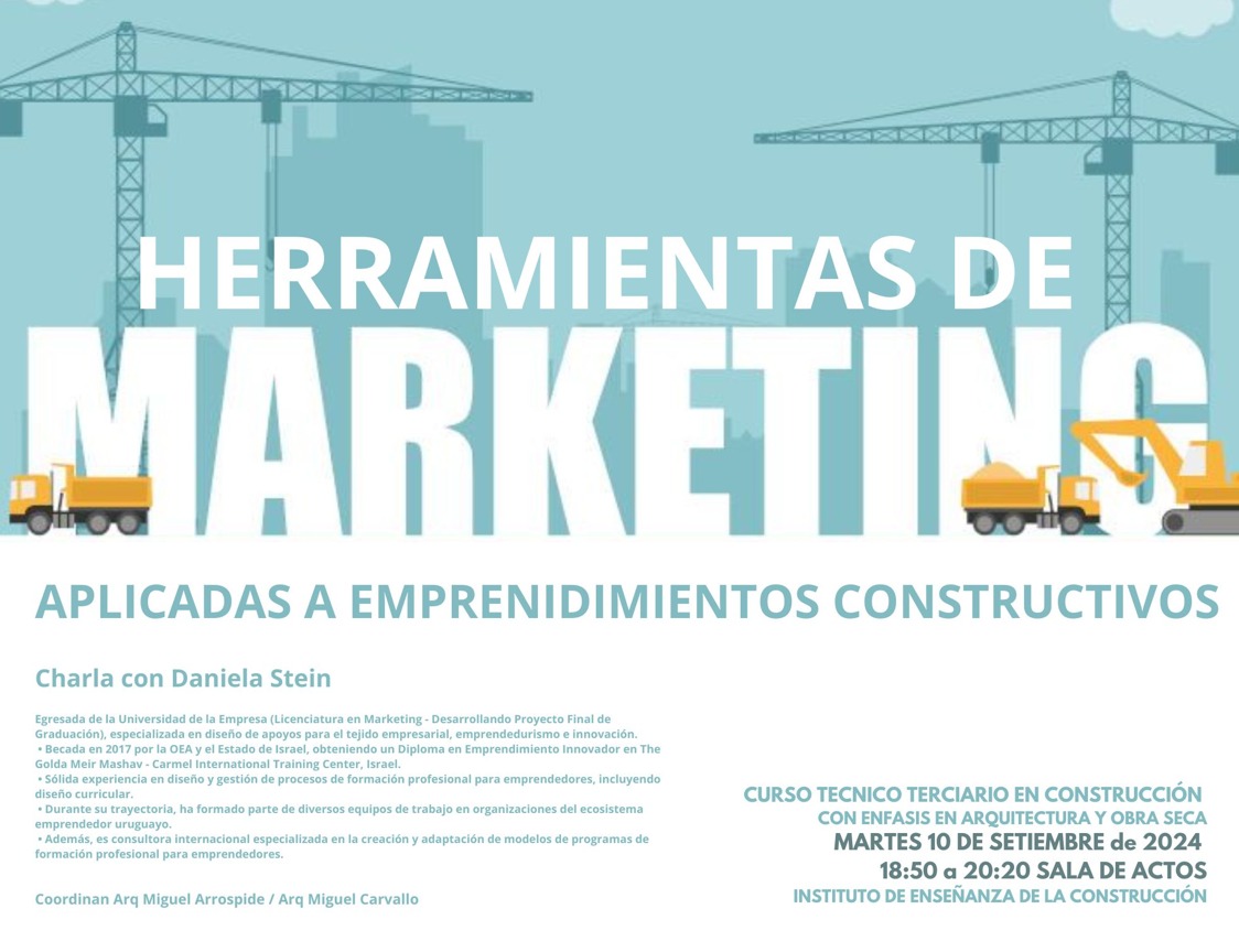 Lee más sobre el artículo Charla en IEC – Herramientas de Marketing aplicadas a emprendimientos constructivos
