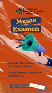 Lee más sobre el artículo Calendario de Exámenes Libres – Periodo Diciembre 2024.