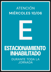 Lee más sobre el artículo ATENCIÓN Miércoles 10/06 estacionamiento inhabilitado.