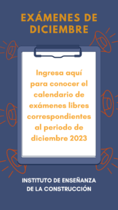 Lee más sobre el artículo CALENDARIO MESAS DE EXAMEN LIBRES  -DICIEMBRE 2023-