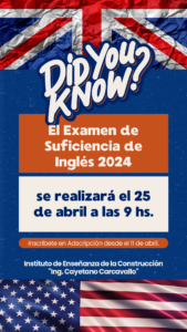 Lee más sobre el artículo Examen de Suficiencia Inglés 2024