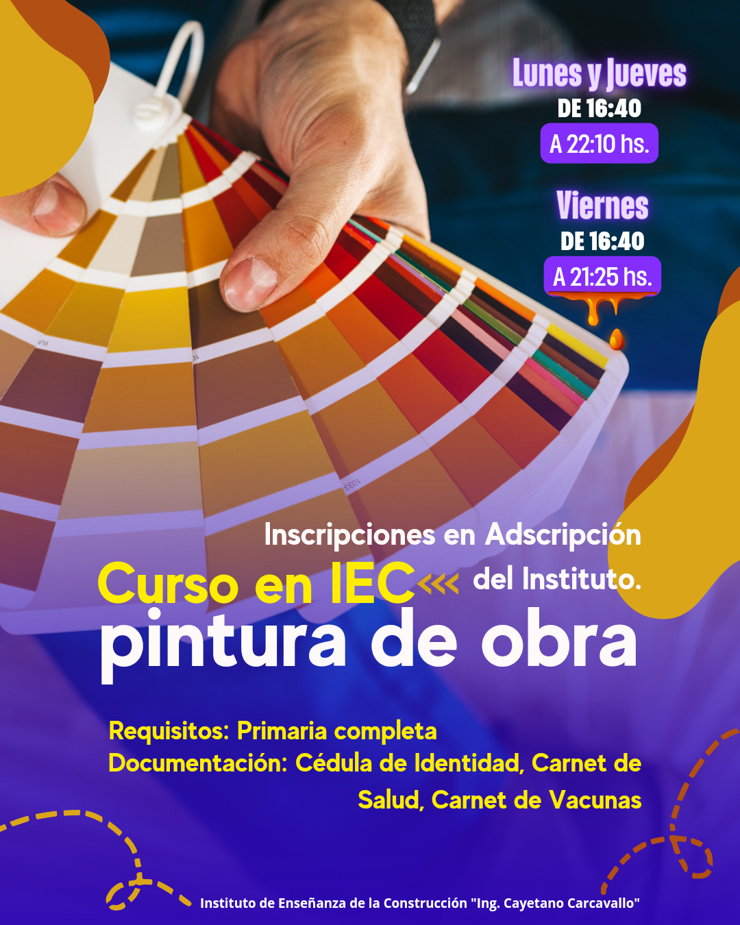 Lee más sobre el artículo Acércate a Adscripción con la documentación para inscribirte en Pintura de Obra