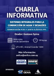 Lee más sobre el artículo Charla Informativa – Sistemas Integrales para la Conducción de Agua y Desagües