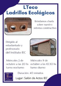 Lee más sobre el artículo Charla en IEC – Eco Ladrillos LTeco