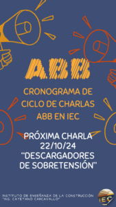 Lee más sobre el artículo Ciclo de Charlas ABB en IEC – Descargadores de sobretensión. – 19 hs. Salón de Actos.