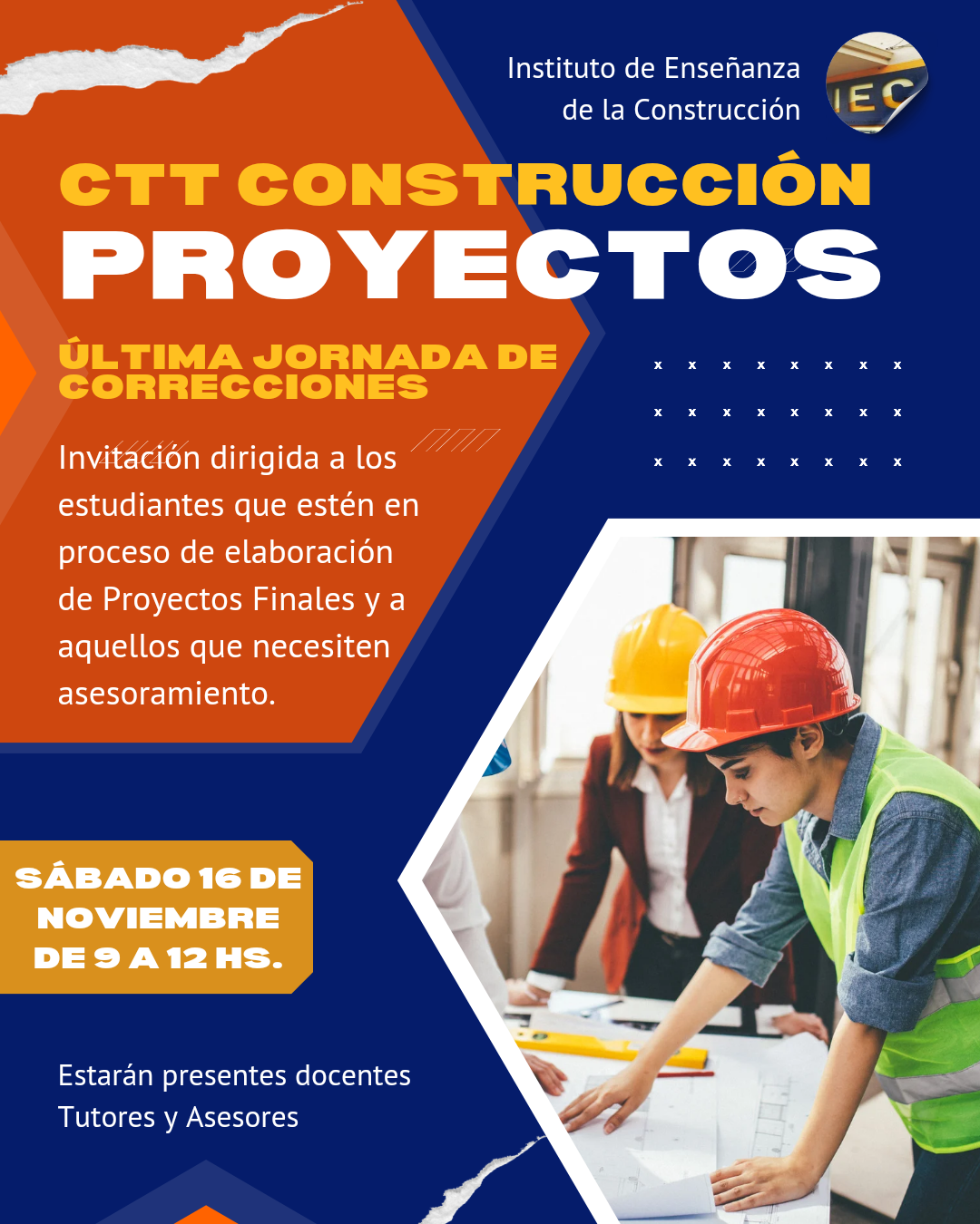 Lee más sobre el artículo Proyectos Finales CTT Construcción – Invitación a Última Jornada de Correcciones Generales 2024.