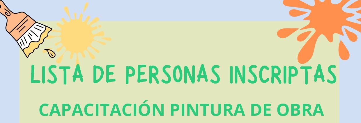 Lee más sobre el artículo Lista Estudiantes Curso Pintura de Obra – MODIFICACIÓN DE HORARIO